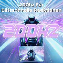 Amzfast 24 Pouces Ecran PC Gamer- 200Hz, FHD 1920x1080, Fast IPS Écran, 1ms MPRT, 80% DCI-P3, 110% sRGB, Anti-Lumière Bleue, HDR