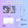 Amzfast 24 Pouces Ecran PC Gamer- 200Hz, FHD 1920x1080, Fast IPS Écran, 1ms MPRT, 80% DCI-P3, 110% sRGB, Anti-Lumière Bleue, HDR
