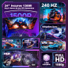 Amzfast Écran PC Gamer Incurvé 24 Pouces - 240Hz, FHD 1920x1080, sRGB 124% / DCI-P3 93%, 1ms MPRT, Anti-Lumière Bleue, Adaptive 