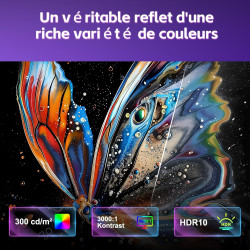 Amzfast Écran PC Gamer Incurvé 24 Pouces - 240Hz, FHD 1920x1080, sRGB 124% / DCI-P3 93%, 1ms MPRT, Anti-Lumière Bleue, Adaptive 