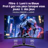 Amzfast Écran PC Gamer Incurvé 24 Pouces - 240Hz, FHD 1920x1080, sRGB 124% / DCI-P3 93%, 1ms MPRT, Anti-Lumière Bleue, Adaptive 