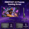 Amzfast Écran PC Gamer Incurvé 24 Pouces - 240Hz, FHD 1920x1080, sRGB 124% / DCI-P3 93%, 1ms MPRT, Anti-Lumière Bleue, Adaptive 