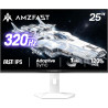 Amzfast 24.5 Pouces Ecran PC Gamer- 320Hz/240Hz, FHD 1920x1080, Fast IPS Écran, 1ms MPRT, 120% sRGB, Anti-Lumière Bleue, HDR, Ad