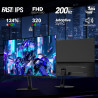 Amzfast 25 Pouces Ecran PC Gamer- 200Hz, FHD 1080P, Fast IPS Moniteur, 124% sRGB, Haut-parleurs Intégrés, 1ms MPRT, Anti-Lumière