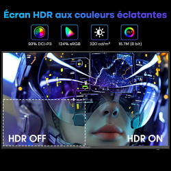 Amzfast 25 Pouces Ecran PC Gamer- 200Hz, FHD 1080P, Fast IPS Moniteur, 124% sRGB, Haut-parleurs Intégrés, 1ms MPRT, Anti-Lumière