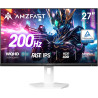 Amzfast 27 Pouces Ecran PC Gamer- 200Hz, QHD 2560x1440, Fast IPS Écran, 1ms MPRT, 95% DCI-P3, 130% sRGB, Anti-Lumière Bleue, HDR
