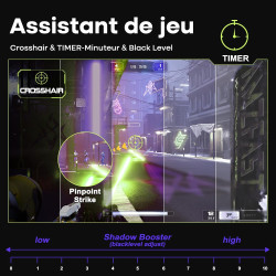 Amzfast incurvé ecran 27 pouces 200hz, moniteur fhd (1920x1080), 1ms mprt, incurvé de jeu 1500r,low bleu light, adapive sync, hd