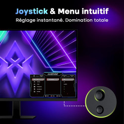 Amzfast 27 Pouces Gaming Ecran QHD 2560x1440 200Hz, Fast IPS Moniteur, sRGB 132%, HDR 450cd/m², Haut-parleurs Intégrés, 1ms MPRT