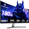 Amzfast Écran PC Gamer Incurvé 32 Pouces, QHD, 180Hz, 1MS MPRT, 1500R, AI Cross Hair, Adaptive Sync, Anti-Lumière Bleue, HDR, HD