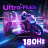 Amzfast Écran PC Gamer Incurvé 32 Pouces, QHD, 180Hz, 1MS MPRT, 1500R, AI Cross Hair, Adaptive Sync, Anti-Lumière Bleue, HDR, HD