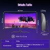 Amzfast Ecran PC Gamer Incurvé 34 Pouces, 240Hz, UWQHD 3440x1440 (21:9), 1 ms MPRT, Eyes Care, sRGB 130%, Adaptive Sync, HDR, HD