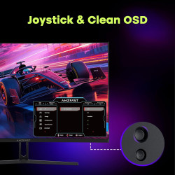 Amzfast Écran PC Gaming 27 Pouces Incurvé, 2K QHD(2560 x 1440), 200Hz Moniteur, 1ms MPRT, 1500R, sRGB 134%, Adpative Sync, HDR40