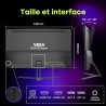 Amzfast Écran PC Gaming 27 Pouces Incurvé, 2K QHD(2560 x 1440), 200Hz Moniteur, 1ms MPRT, 1500R, sRGB 134%, Adpative Sync, HDR40