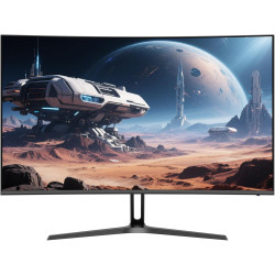 Amzfast Écran PC Gaming 27 Pouces Incurvé, 2K QHD(2560 x 1440), 200Hz Moniteur, 1ms MPRT, 1500R, sRGB 134%, Adpative Sync, HDR40