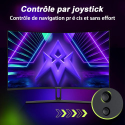 Amzfast 32 Pouces FHD 240HZ Incurve PC Ecran, 1MS MPRT, Adaptive Sync, sRGB 125%, HDR, Anti-Scintillement, Faible Lumière Bleue,