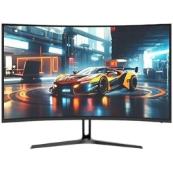 Amzfast Ecran PC Gamer Incurvé 27 Pouces - 240Hz, FHD 1920x1080, 1ms MPRT, sRGB 130%, Anti-Lumière Bleue, HDR, Adaptive Sync, HD