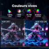 Amzfast écran pc gaming 27 pouces incurvé, 2k qhd(2560 x 1440), 280hz moniteur, 1ms mprt, 1500r, srgb 135%, adaptive sync, low b