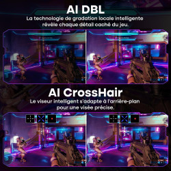 Amzfast écran pc gaming 27 pouces incurvé, 2k qhd(2560 x 1440), 280hz moniteur, 1ms mprt, 1500r, srgb 135%, adaptive sync, low b