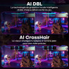 Amzfast écran pc gaming 27 pouces incurvé, 2k qhd(2560 x 1440), 280hz moniteur, 1ms mprt, 1500r, srgb 135%, adaptive sync, low b
