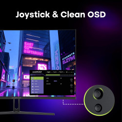 Amzfast écran pc gaming 27 pouces incurvé, 2k qhd(2560 x 1440), 280hz moniteur, 1ms mprt, 1500r, srgb 135%, adaptive sync, low b