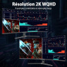 Minifire 32" Écran Gamer Incurvé QHD 2560x1440 180Hz, 1ms MPRT, 1500R, Adaptive Sync, sRGB 120%, HDR, 2X HDMI 2.0 & 2X DP 1.2, V