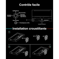 Minifire Écran Incurvé 24 Pouces 100Hz FHD, USB‑C, Haut‑Parleurs, 1500R, 1ms MPRT, sRGB 100%, HDMI, VESA 75x75 – MF24C1