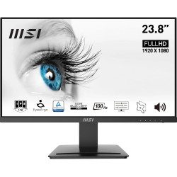 MSI Pro MP243X Écran Bureautique 23.8" Full HD - Dalle IPS 1920x1080, 100Hz, Montage VESA, Haut-Parleurs Intégrés, DisplayKit - 