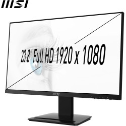 MSI Pro MP243X Écran Bureautique 23.8" Full HD - Dalle IPS 1920x1080, 100Hz, Montage VESA, Haut-Parleurs Intégrés, DisplayKit - 