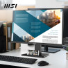 MSI Pro MP2412 Écran Bureautique 23.8" Full HD - Dalle VA 1920x1080, 100Hz, Confort Oculaire, Montable VESA, Supporte Display Ki