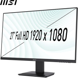 MSI Pro MP273A Écran Bureautique 27" Full HD - Dalle IPS 1920x1080, 100Hz, Confort Oculaire, Montage VESA, Haut-Parleurs Intégré