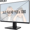 MSI Pro MP251 Écran bureautique 24,5 Pouces Full HD - Dalle IPS 1920 x 1080, 100 Hz, Confort visuel, Haut-parleurs intégrés, rég