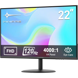 Minifire Écran PC 22 Pouces FHD (1920 x 1080), 120Hz, 107% sRGB, Mode Faible lumière Bleue, Angle de Vision de 178°, Design de M