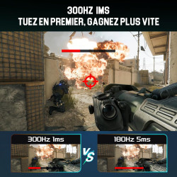 Minifire Ecran PC Gamer 24.5 Pouces,300Hz, Fast IPS, FHD 1080P, 1ms, 16:9，FreeSync, 120% sRGB, Grand Angle de Vue 178°,VESA, HDM