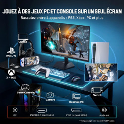 Minifire Ecran PC Gamer 24.5 Pouces,300Hz, Fast IPS, FHD 1080P, 1ms, 16:9，FreeSync, 120% sRGB, Grand Angle de Vue 178°,VESA, HDM