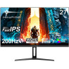 Minifire Ecran PC Gamer 27 Pouces, WQHD (2560×1440) 200Hz 1ms (OD), Écran Fast IPS Adaptive Sync HDR, HDMI/DP VESA 100×100mm (MF