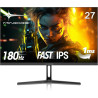 Minifire ecran pc gamer 27 pouce, 180hz, 1ms, adaptivesync, moniteur ips, fhd, srgb 110%, 2xhdmi 2.0/1xdp 1.4 ports, bleulightsh