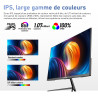 Gawfolk Écran PC 27 pouces IPS 2K QHD (2560×1440), moniteur de jeu 75Hz pour ordinateur, 1ms, Adaptive Sync, 100%sRGB, 1,07 mill