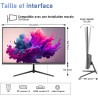 Gawfolk Écran PC 27 pouces IPS 2K QHD (2560×1440), moniteur de jeu 75Hz pour ordinateur, 1ms, Adaptive Sync, 100%sRGB, 1,07 mill
