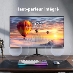 Gawfolk Écran PC 27 pouces IPS 2K QHD (2560×1440), moniteur de jeu 75Hz pour ordinateur, 1ms, Adaptive Sync, 100%sRGB, 1,07 mill
