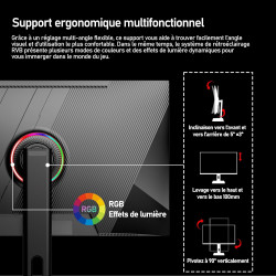 Gawfolk Écran PC 27 Pouces IPS, Moniteur de Jeu 4K UHD 160Hz, 1ms, FreeSync, 100% sRGB, Grand Angle de Vision de 178°, HDMI 2.1,