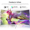 Gawfolk Écran PC 27 Pouces incurvé 280Hz Gaming Computer Moniteur, 1800R,1ms，FHD 1080p, 178 ° Grand Angle,Ultra - Mince Lunette,