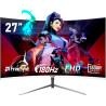 Gawfolk Écran PC 27 Pouces incurvé 180Hz Gaming Computer Moniteur, FHD 1080p, 1800R,1ms,178 ° Grand Angle, synchronisation Libre
