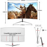 Gawfolk Écran PC 27 Pouces incurvé 180Hz Gaming Computer Moniteur, FHD 1080p, 1800R,1ms,178 ° Grand Angle, synchronisation Libre