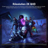 Gawfolk Écran PC 32 Pouces,2K WQHD(2560×1440P),165Hz incurvé Gaming Moniteur, 1ms sans Lunette, 100% sRGB，178 ° Angle Vue HDMI、D