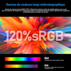 Gawfolk 49 Pouces Écran PC d'ordinateur de Jeu 1500R Ultra-Large incurvé, DQHD (5120×1440), 165Hz, 1MS, FreeSync, 120% sRGB, Mon