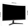 KOORUI 24'' Ecran PC Gamer Incurvé, 180Hz 1ms FHD PC Moniteur Gaming 1500R, Adaptive Sync VESA 100x100mm, Inclinaison réglable, 