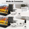 COOLHOOD Ecran Portable, 15,6 Pouces Moniteur Portable IPS 100% SRGB, Écran Ordinateur 1080P FHD, Ecran Portatif USB C/Mini HDMI