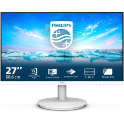 Philips 271V8AW - Moniteur Full HD 27 Pouces, Haut-Parleur intégré, sans Scintillement (1920x1080, 100 Hz, VGA, HDMI), Blanc
