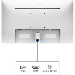 Philips 271V8AW - Moniteur Full HD 27 Pouces, Haut-Parleur intégré, sans Scintillement (1920x1080, 100 Hz, VGA, HDMI), Blanc