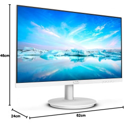 Philips 271V8AW - Moniteur Full HD 27 Pouces, Haut-Parleur intégré, sans Scintillement (1920x1080, 100 Hz, VGA, HDMI), Blanc